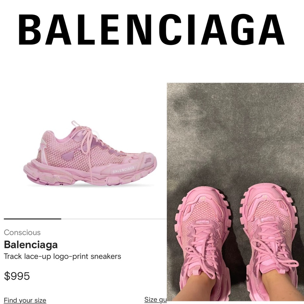 Super cute Balenciaga Track 3.0 sneakers women size 37 pink